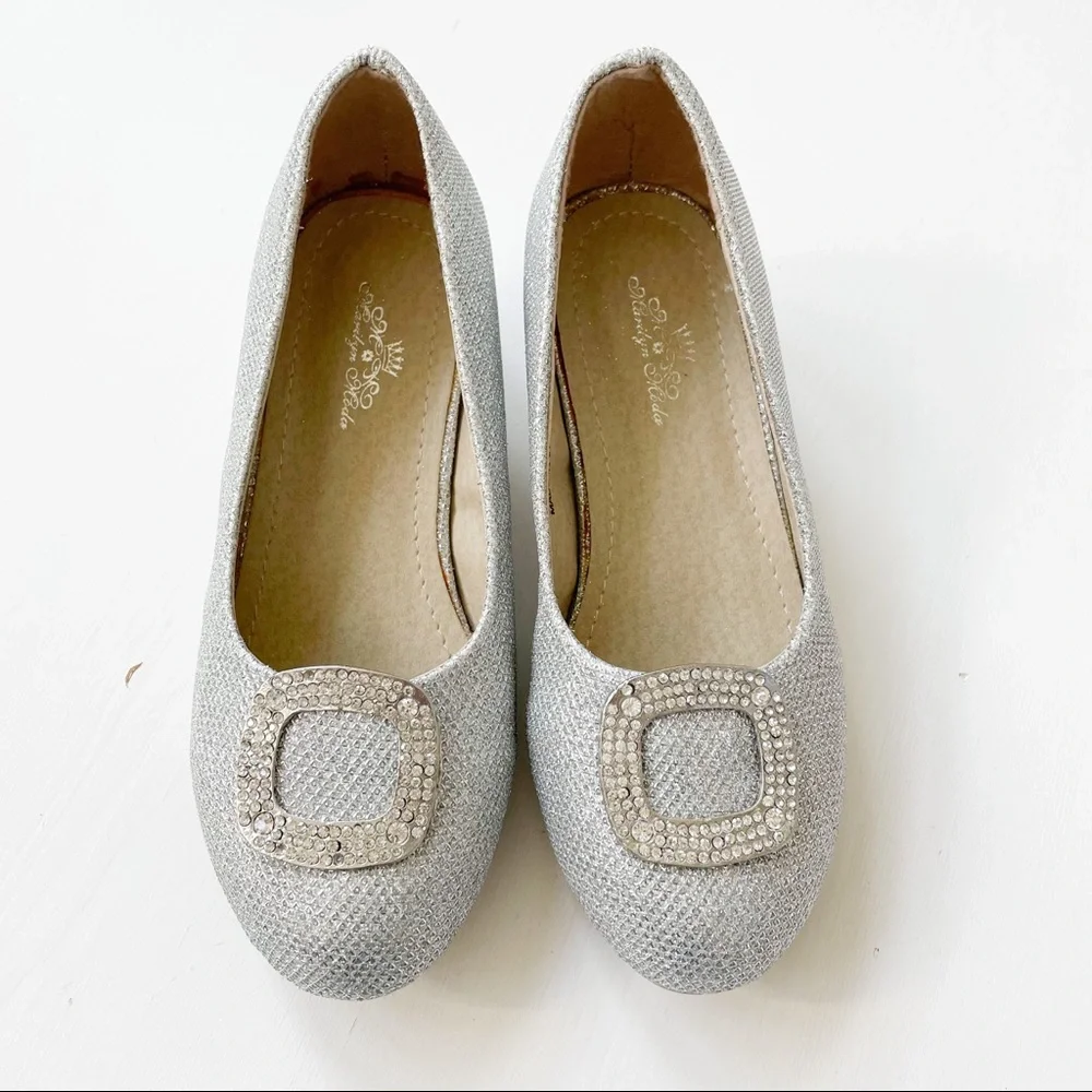 MarilynModa Silver Glitter Heels Jamie-K - Picture 2 of 10